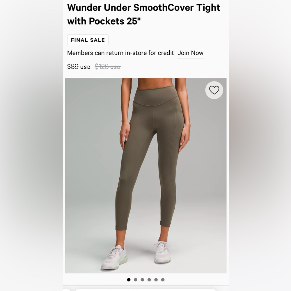 Lululemon wunder under smooth cover tights